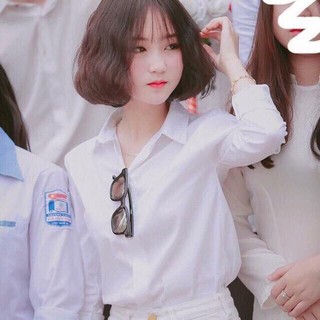 sơ mi trơn cổ bẻ