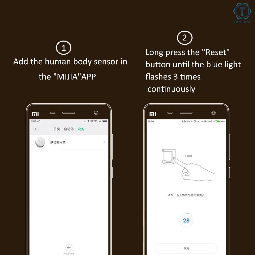 Ĩ Original Xiaomi Smart Home Aqara Human Body Sensor ZigBee Wireless Connection 7m Detection Distance