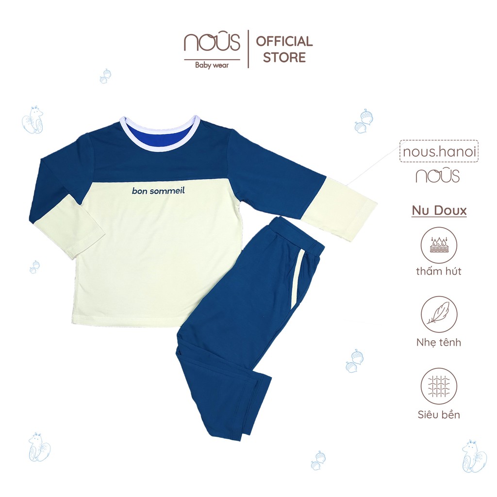 Bộ Quần Áo Dài Nous Kid Pyjamas Nous cho bé Trai - Gái ( Size từ 2-3Y đến 5-6Y)