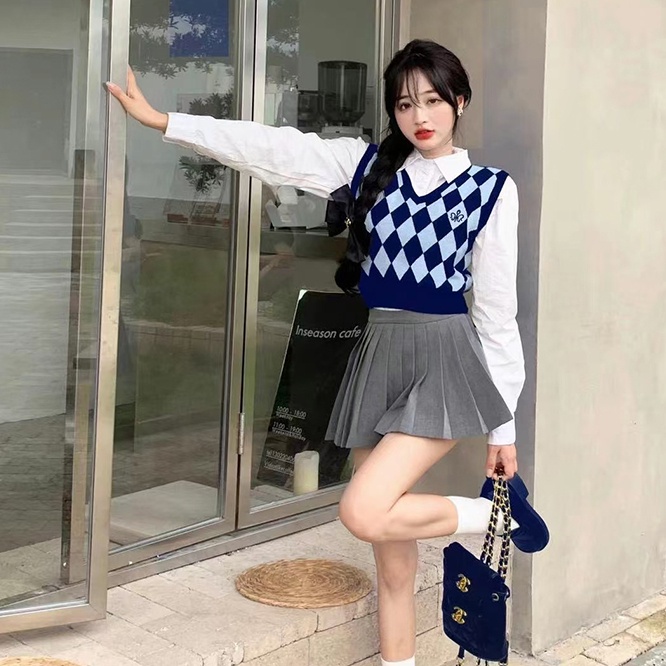 SUXI Áo Dệt Kim Sát Nách Dáng Ôm Kiểu Vintage Thời Trang Xuân Thu Cho Nữ