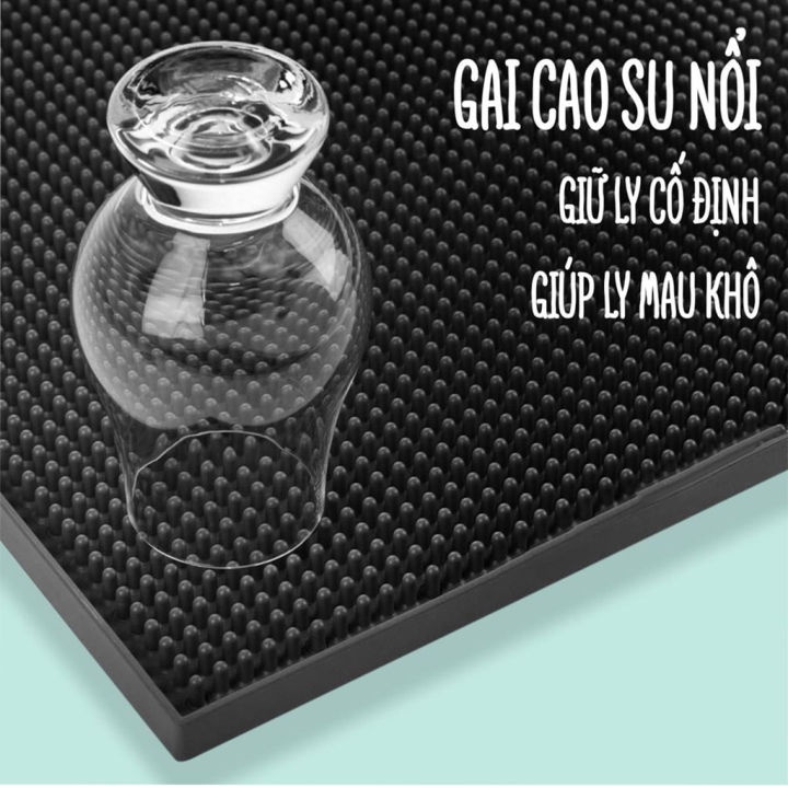 Thảm bar pha chế Proki - Thảm lót cốc văn phòng, lót sàn bằng cao su chống tràn làm bàn trà đa năng, tiện lợi