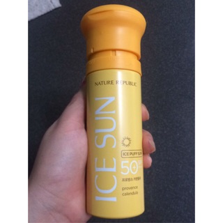 (COSCHODEM) kem chống nắng làm lạnh da nature republic ice puff Sun 