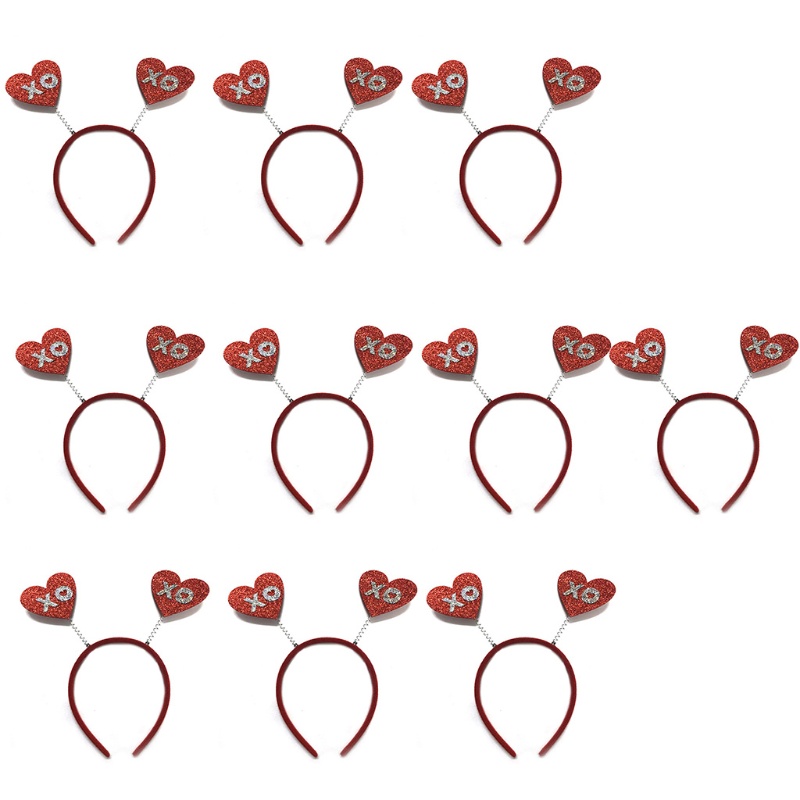 Băng Đô Cài Tóc Hình Trái Tim Mềm Đính Kim Sa Lấp Lánh