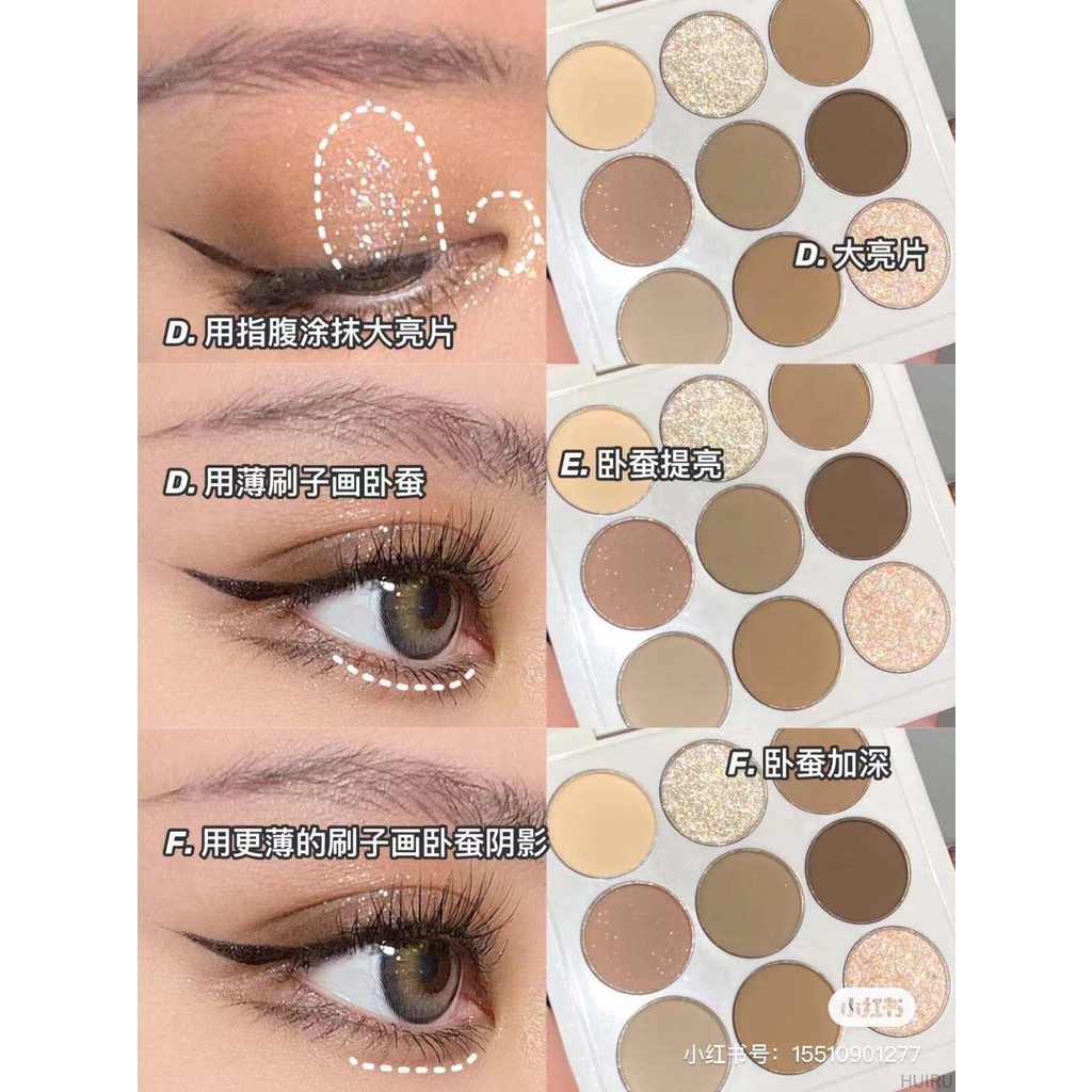 [Hàng mới về] Bảng phấn mắt ngọc trai 9 màu tông đất chống nước và mồ hôi họa tiết vịt hoạt hình | BigBuy360 - bigbuy360.vn