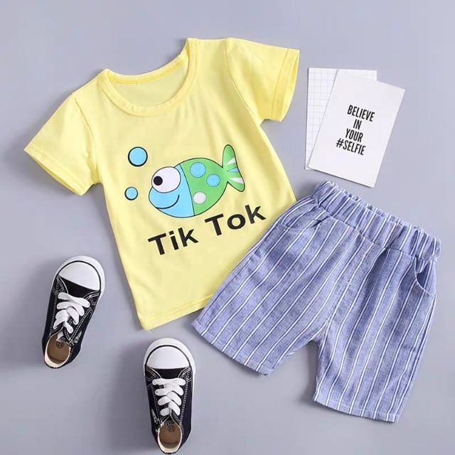 Bộ quần áo  tik tok  siêu hot cho bé