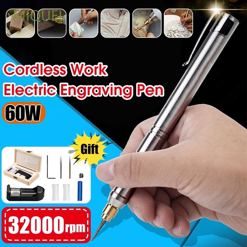 Bút Khắc Điện Mini Miquel 32000rpm Bằng Thép Không Gỉ 3.7v