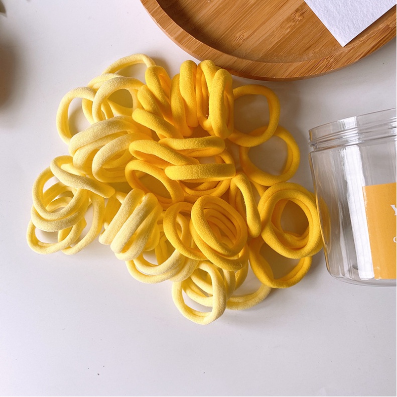 Dây buộc tóc hộp 50 dây màu pastel cho bé D886