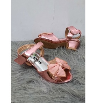 GIÀY SANDAL QUAI NƠ  3.5CM BÉ GÁI