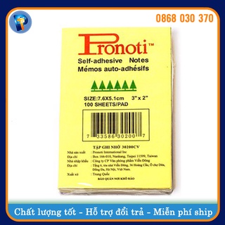 Giấy Note Pronoti 3x2 Vàng
