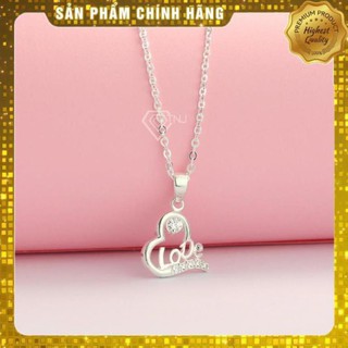 Dây chuyền bạc nữ, vòng cổ bạc nữ hình chữ Love