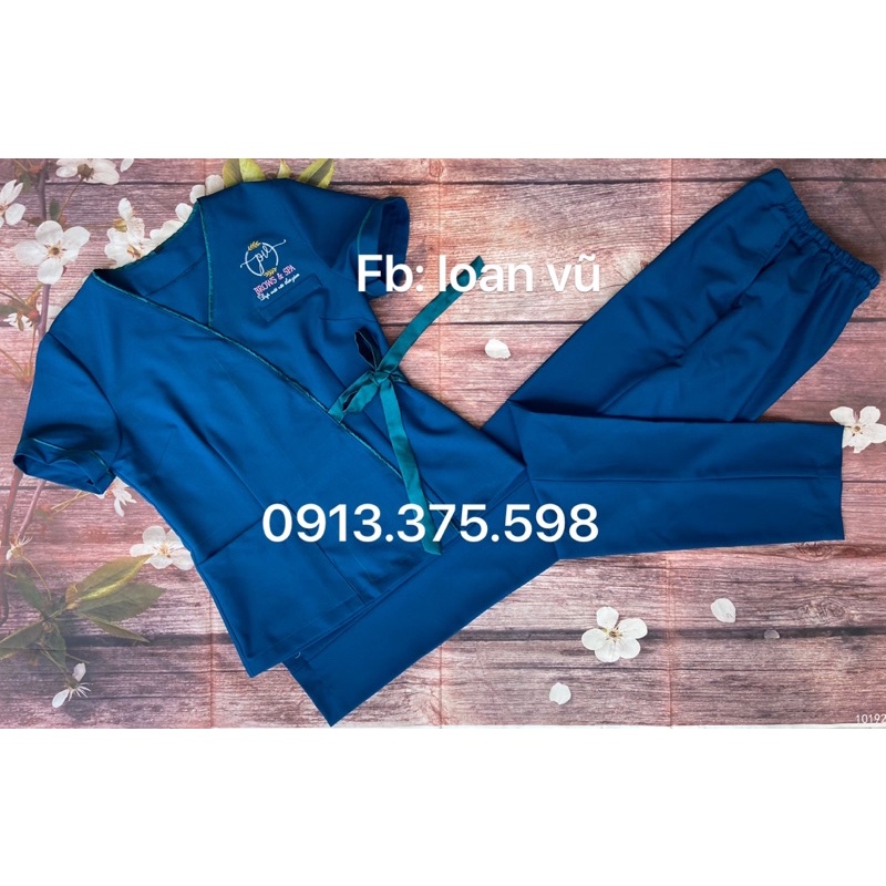 Đồng phục spa kèm thêu logo
