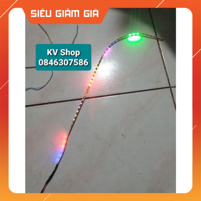 Dây led 7 màu, chạy hiệu ứng led đuổi, gắn ô tô, xe máy, dài 50cm ( giá 1 dây )