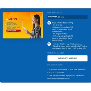 MoBiFone 4G {DTHN - IPHN2} SIM MOBI MAX BĂNG THÔNG TOÀN QUỐC CHỈ 50k/ tháng