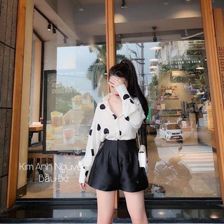 áo sơ mi chấm bi