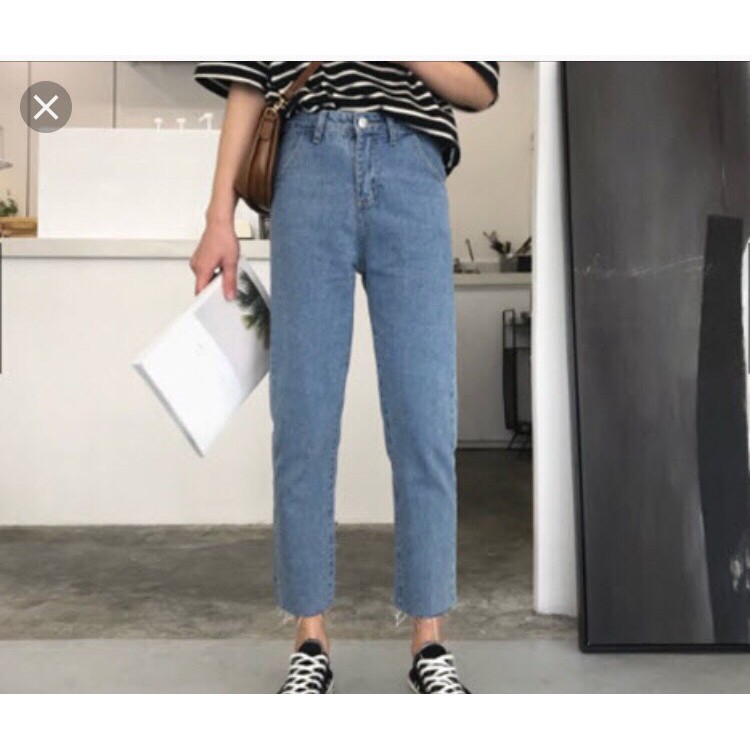 Quần baggy nữ jean cao cấp NiTi QC đủ size S, M, L siêu đẹp, siêu hot-NL.CTB008