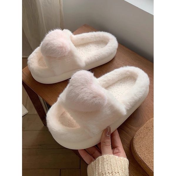 Dép lông trái tim hàng cao cấp - chính hãng xixitiao