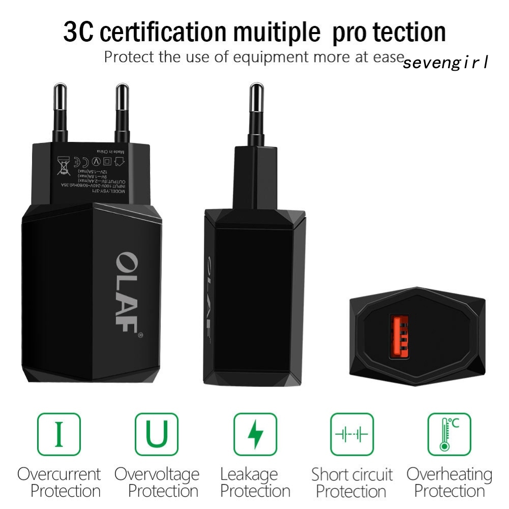 Tẩu Sạc Nhanh Sev-Olaf Qc 3.0 18w Cổng Usb Cho Xe Hơi