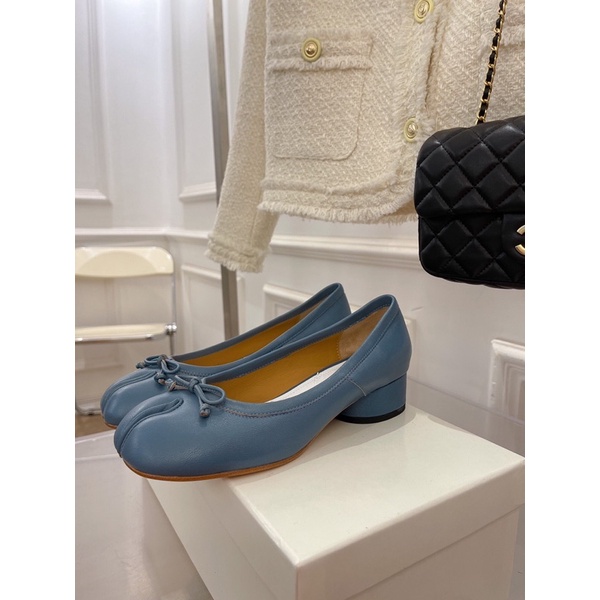 Giày búp bê xẻ mũi mẫu mới độc đáo có gót thương hương hiệu Maison Margiela MM6 cao cấp nhiều màu