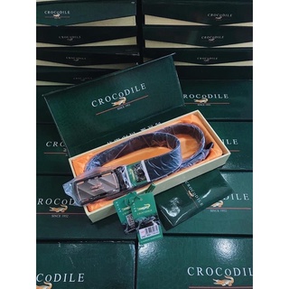 Thắt Lưng Nam Crocodile Da Bò Fullbox Hộp Xanh