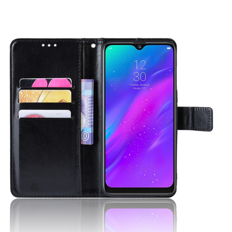 Bao da điện thoại dạng ví màu trơn sang trọng cho OPPO Realme 3 3 Pro C3 5 5i 5s | BigBuy360 - bigbuy360.vn