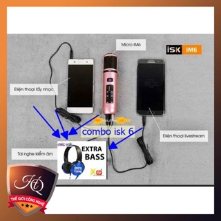 Como Micro thu âm ISK C11 hát live stream không cần sound card Hàng Chính Hãng tặng tai chùm lớn
