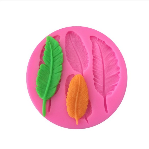 Khuôn rau câu 4D silicone Lông vũ (Kích thước đọc mô tả)