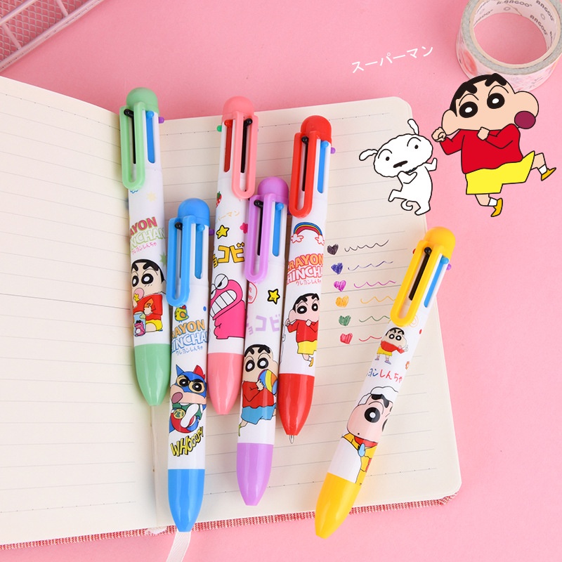 Bút Bi 6 Màu Sắc Ngòi 0.5Cm