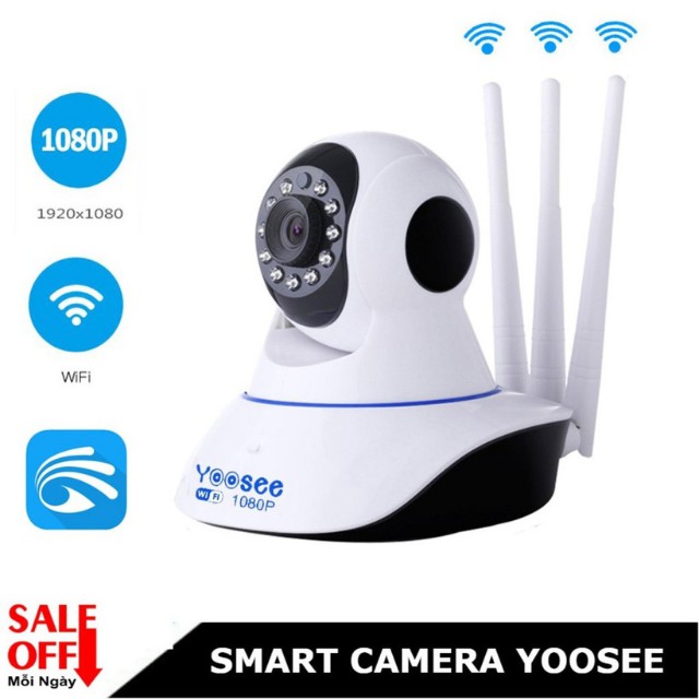 [ Bảo Hành 12 Tháng ] Camera Giám Sát Yoosee 3 Râu 2.0  Freeship Full HD 1080P Siêu Nét Quay 360 Độ Góc Rộng