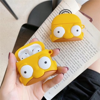 Vỏ Bảo Vệ Hộp Sạc Tai Nghe Bluetooth AirPods 1/2 Pro Bằng Silicon Họa Tiết Hoạt Hình Simpsons 3D Dễ Thương