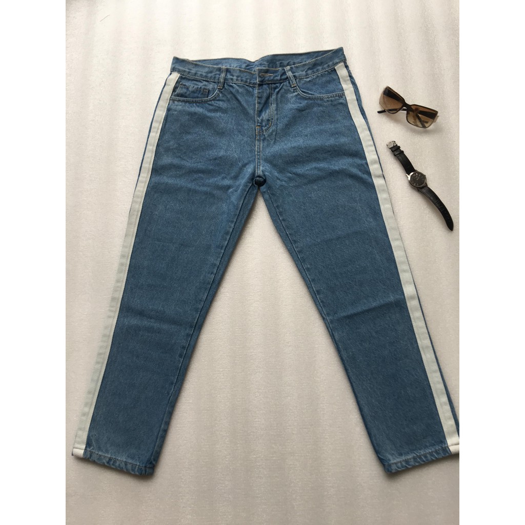 quần jean baggy sọc phong cánh | BigBuy360 - bigbuy360.vn