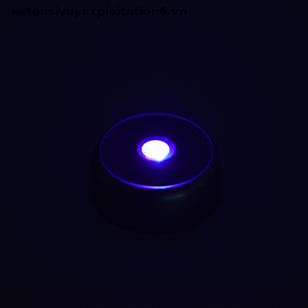 1 / / EE / 4 Đế Tròn Bằng Thủy Tinh 4 Đèn Led Nhiều Màu Sắc Dùng Trưng Bày Trang Sức