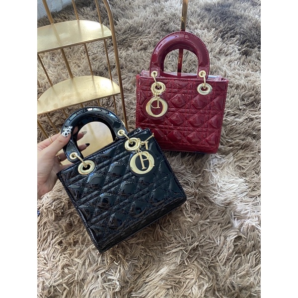 Di or lady túi hộp, túi vuông ô trám