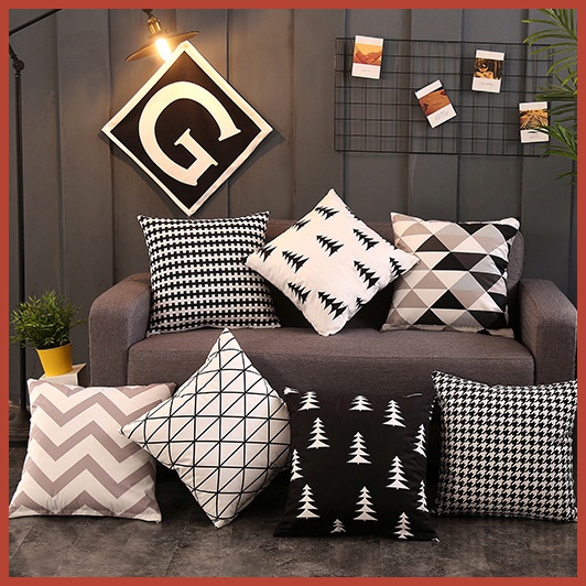 Vỏ gối sofa họa tiết hình học 45x45cm 50x50cm tùy chọn số lượng