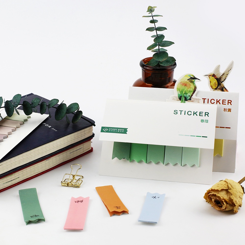 Set 100 Tờ Giấy Ghi Chú Họa Tiết Dễ Thương