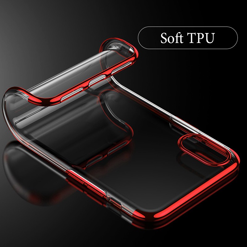 Ốp lưng trong suốt thông minh Mạ điện thoại TPU mềm Túi đựng vỏ giáp cho iphone 6 6s 7 8 plus X XR XS MAX 11 PRO MAX