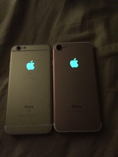 Logo táo phát sáng cho iphone.