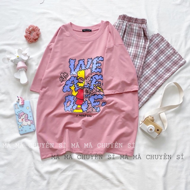 Sét áo WE + quần kẻ hồng