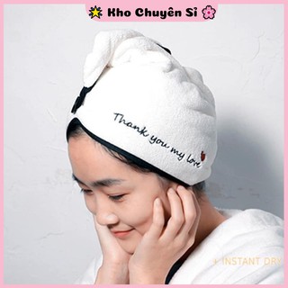 Khăn Mũ Tắm Quấn Tóc Siêu Thấm Nước