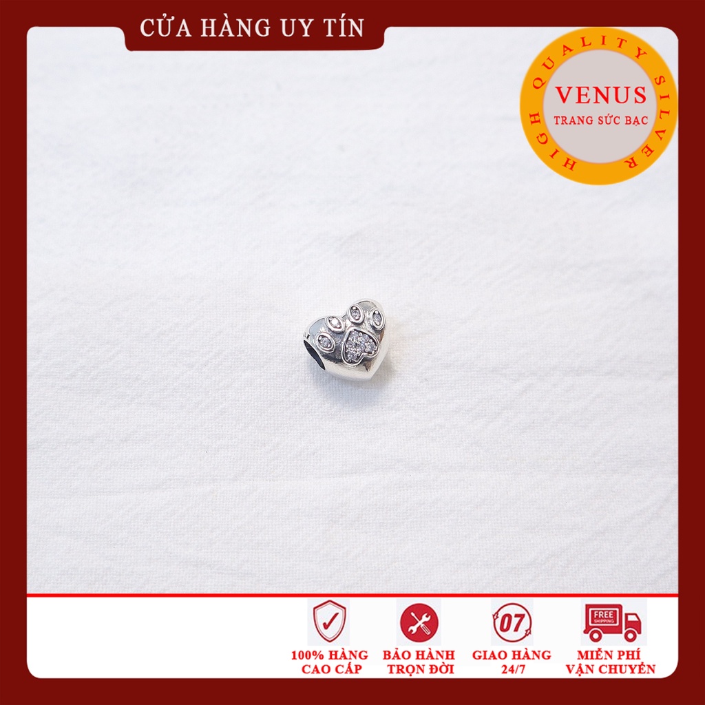 [Charm bạc 925 cao cấp] Charm bạc gấu mẹ ôm gấu con- Mã sản phẩm VENUSS5