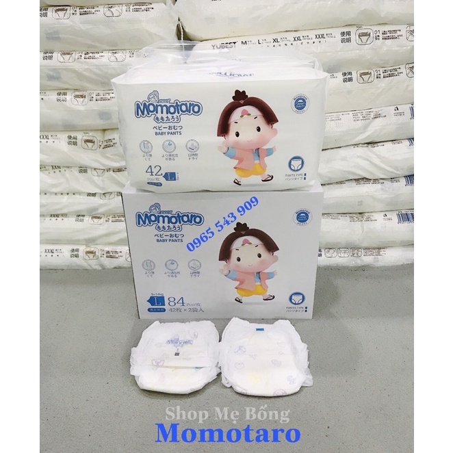 ❤Tã/Bỉm❤️ Dán/Quần MOMOTARO đủ Size S112-M96/M92-L84-XL78-XXL72-XXXL70