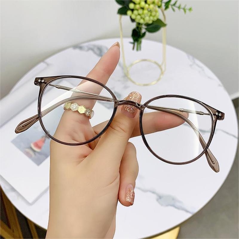 (AIMURUSI) COD Mắt Kính Chống Ánh Sáng Xanh Hình Oval Thời Trang Hàn Quốc Cổ Điển Cho Nam Nữ