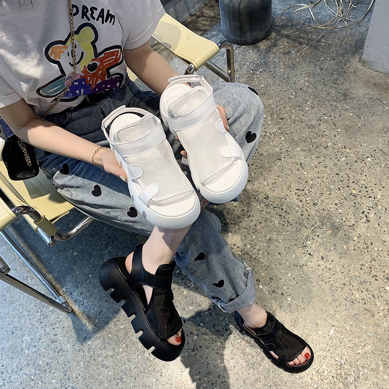 Xăng đan Đế Dày Phối Lưới Phong Cách La Mã Thời Trang Mùa Hè Dành Cho Nữ S 2022