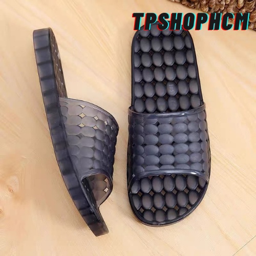 Dép nhựa dẻo trong PVC lỗ nam, nữ không thấm nước chống trơn trượt, đi trong nhà , văn phòng , spa chất lượng