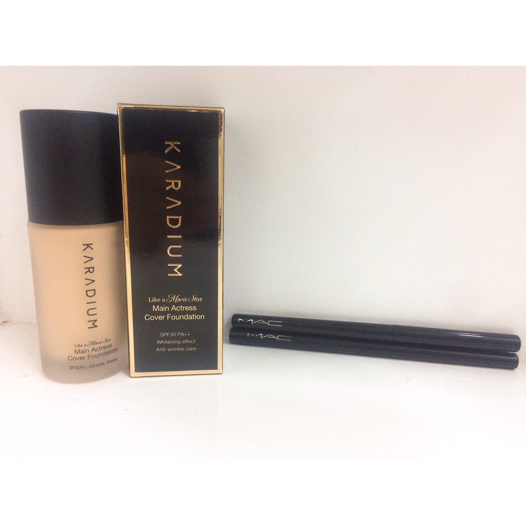 COMBO 1 kem nền karadium và 1sáp kẻ mắt MAC 1 đầu