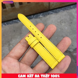 Dây đồng hồ da bò màu vàng cho nữ doha đủ size