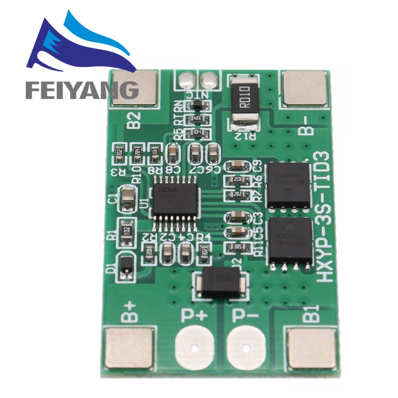 Bảng Mạch Sạc Pin Li-ion Lithium 18650 PCB BMS 12V 11.1V 12.6V 3S 10A