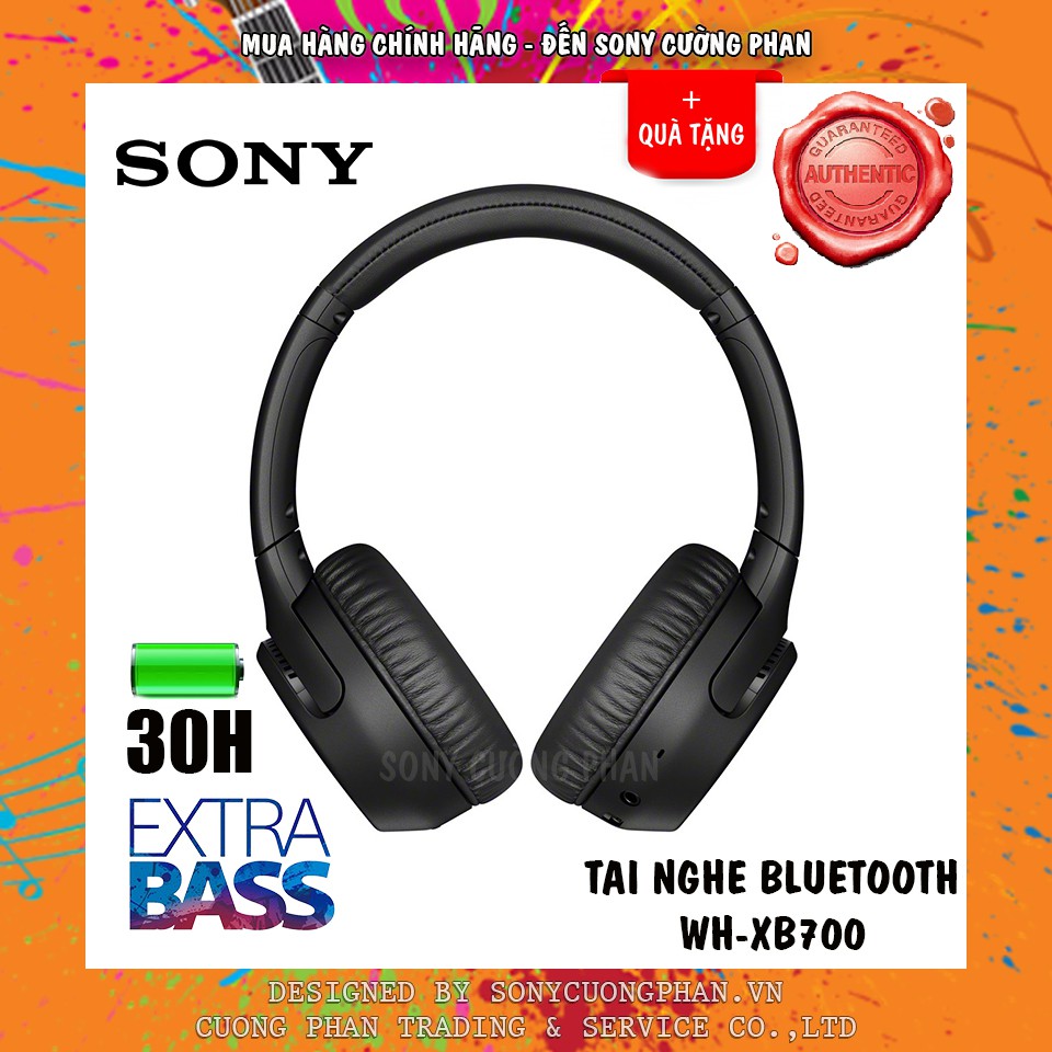 Tai Nghe Chụp Tai Bluetooth Sony Extra Bass WH-XB700 - Chính Hãng Sony Việt Nam - Bảo Hành 12 Tháng | BigBuy360 - bigbuy360.vn