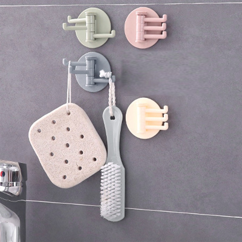 Móc Treo Khăn Gắn Tường 3 Móc Tiện Dụng Cho Phòng Tắm / Nhà Bếp