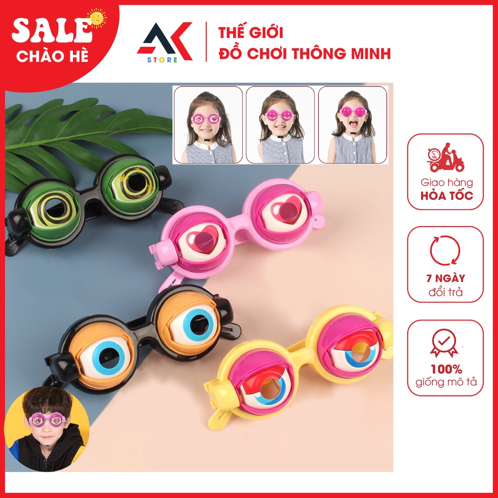 Mắt Kính Hình Đôi Mắt Độc Đáo Sáng Tạo Có Thể Điều Chỉnh Nhiều Phong Cách Vui Nhộn Đáng Yêu Cho Bé