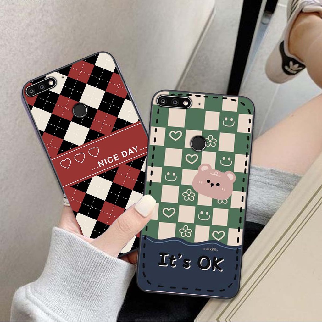 Ốp lưng điện thoại HUAWEI  Y7 PRIME 2018 / Y7 PRO 2018 bộ hình caro TRẺ TRUNG, PHONG CÁCH.